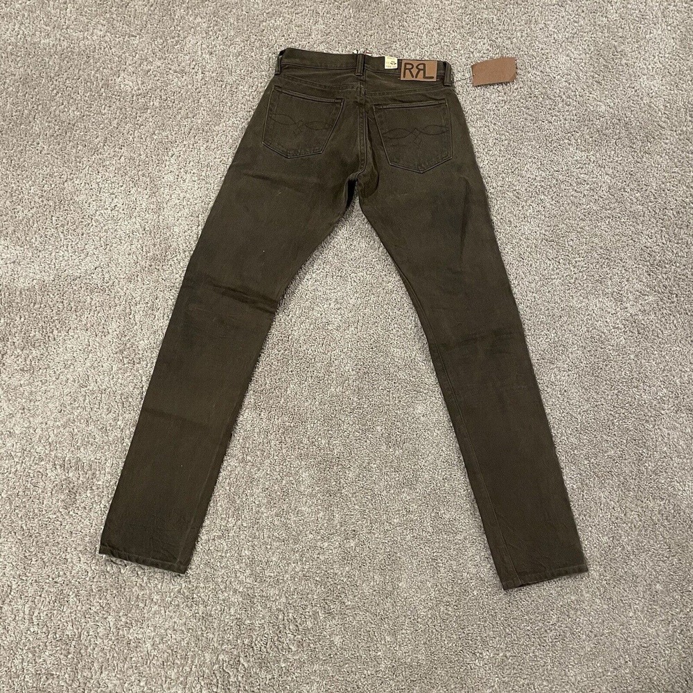 Double RL (RRL) Western Slim Narrow Denim Jeans Size 28x32 Brown Vintage - Picture 5 of 5